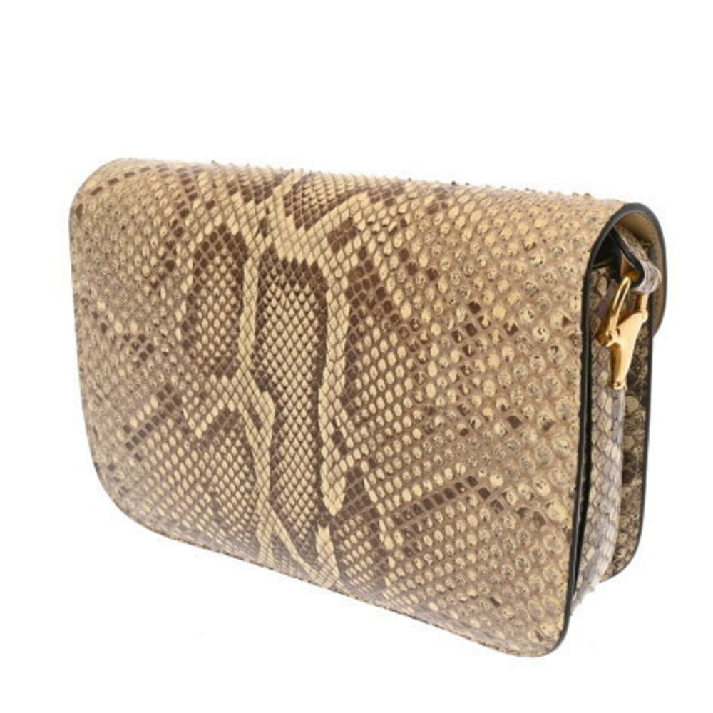 Gucci Horsebit Beige Python Shoulder Bag - image 2